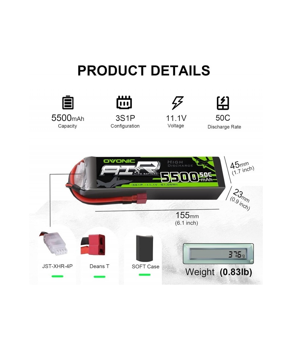 Bateria Tipo LiPo recargable 11.1V 35C/50C 3S OVONIC