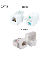 JACK RJ11 CAT3 4 y 6 pines