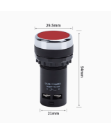 Push button  industrial verde y rojo