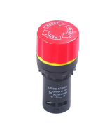 Boton industrial parada de emergencia rojo