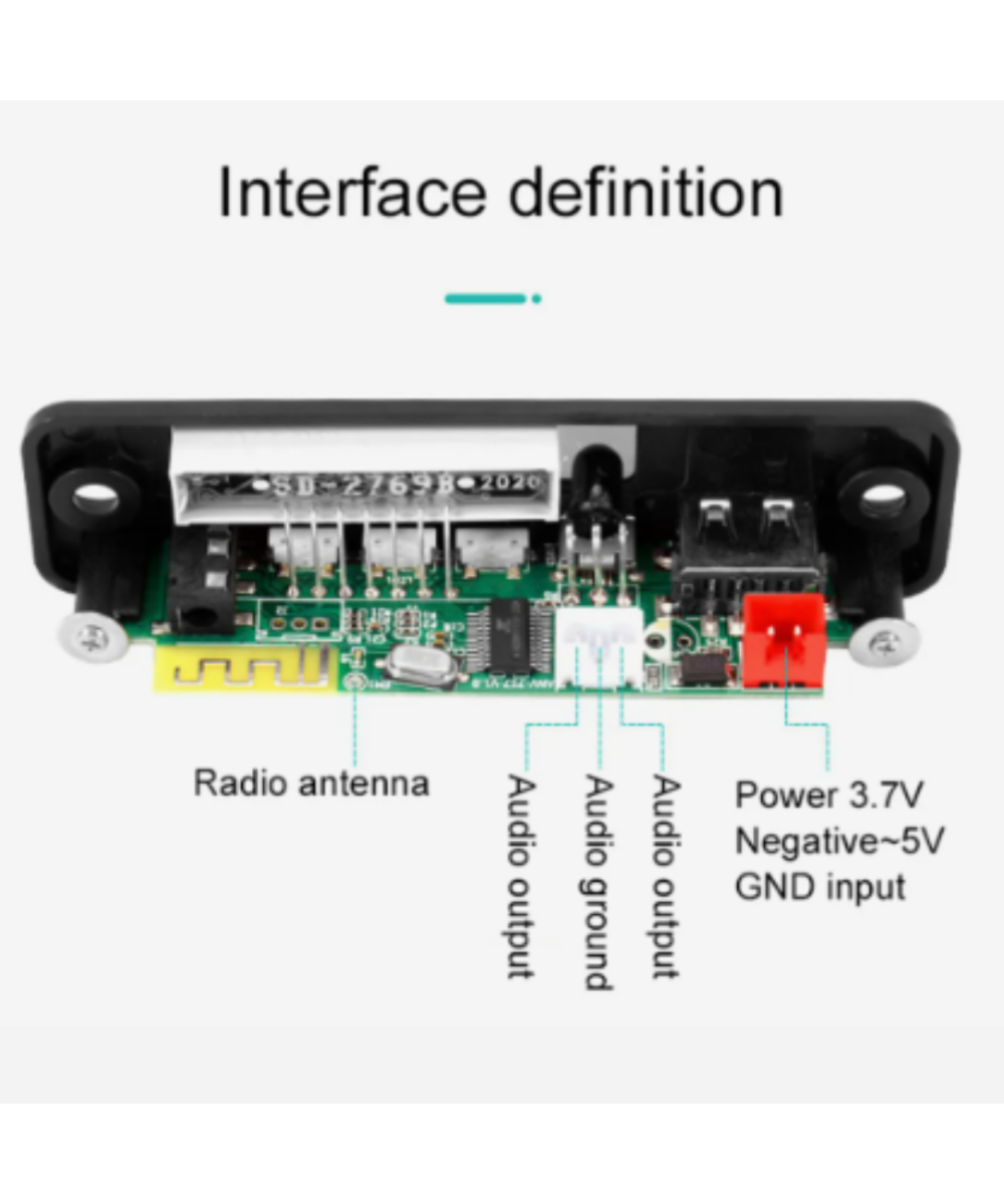 Modulo de radio bluetooth + control  5v