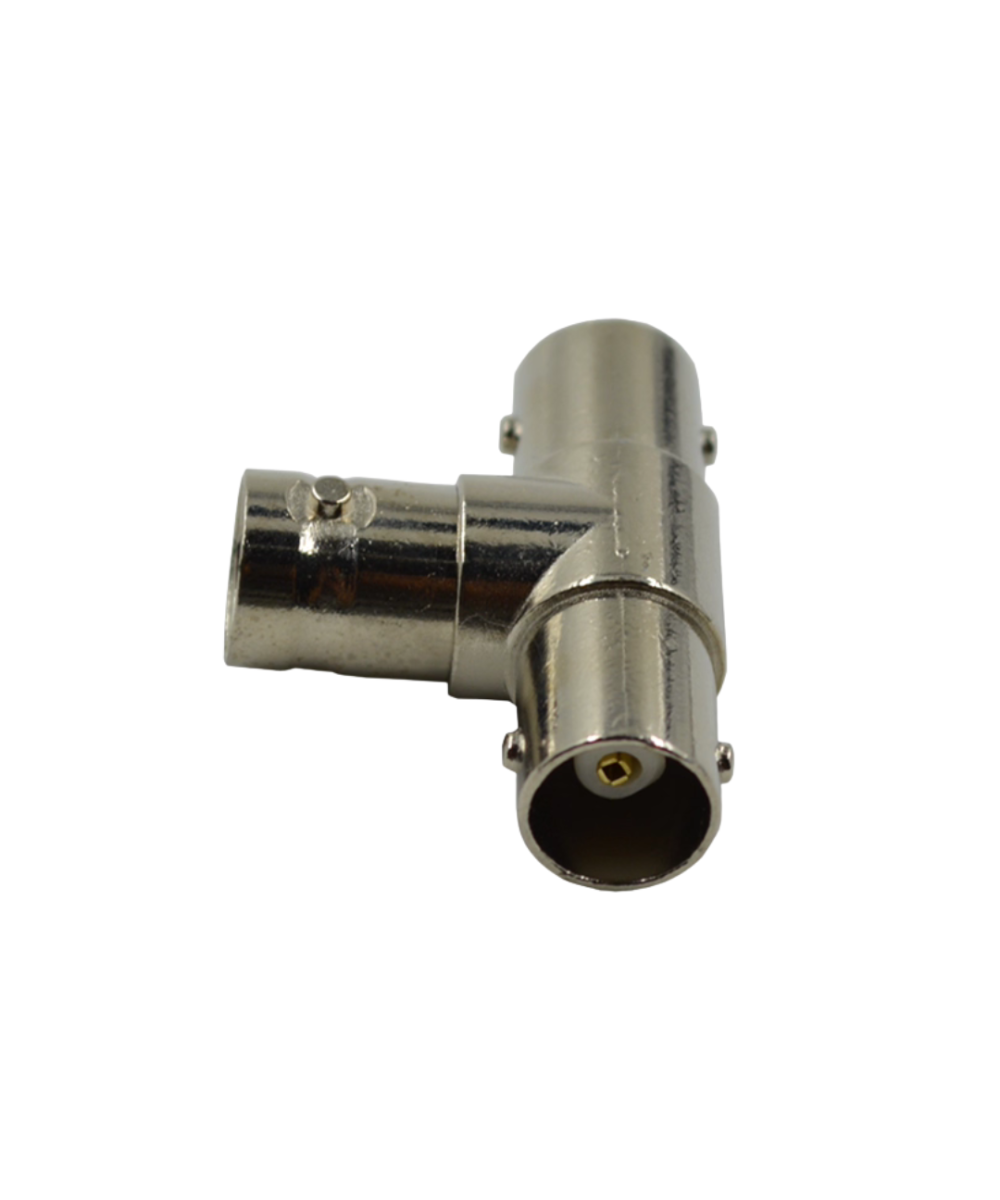 Conector separador BNC tres vías Hembra y Macho