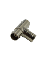 Conector separador BNC tres vías Hembra y Macho