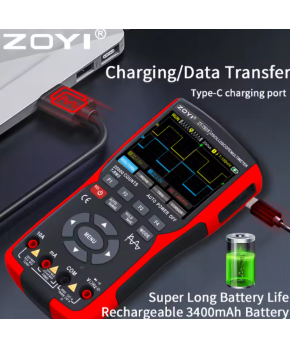 Multimetro y Osciloscopio 3 en 1 ZT-703S ZOYI