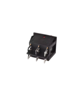 Interruptor basculante doble KCD6-202N-6P de 6 pines verde y rojo