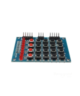 Teclado matricial 4x4 con botones pulsadores.