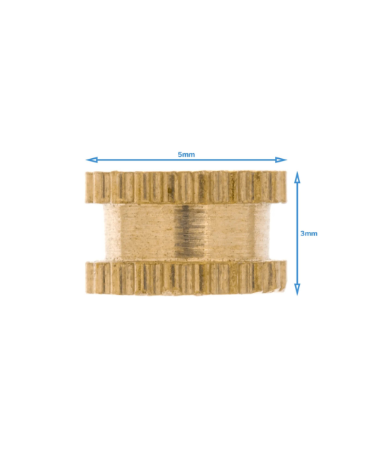 Tuercas de insercion de laton (cobre) con rosca M3 (10 unidades)