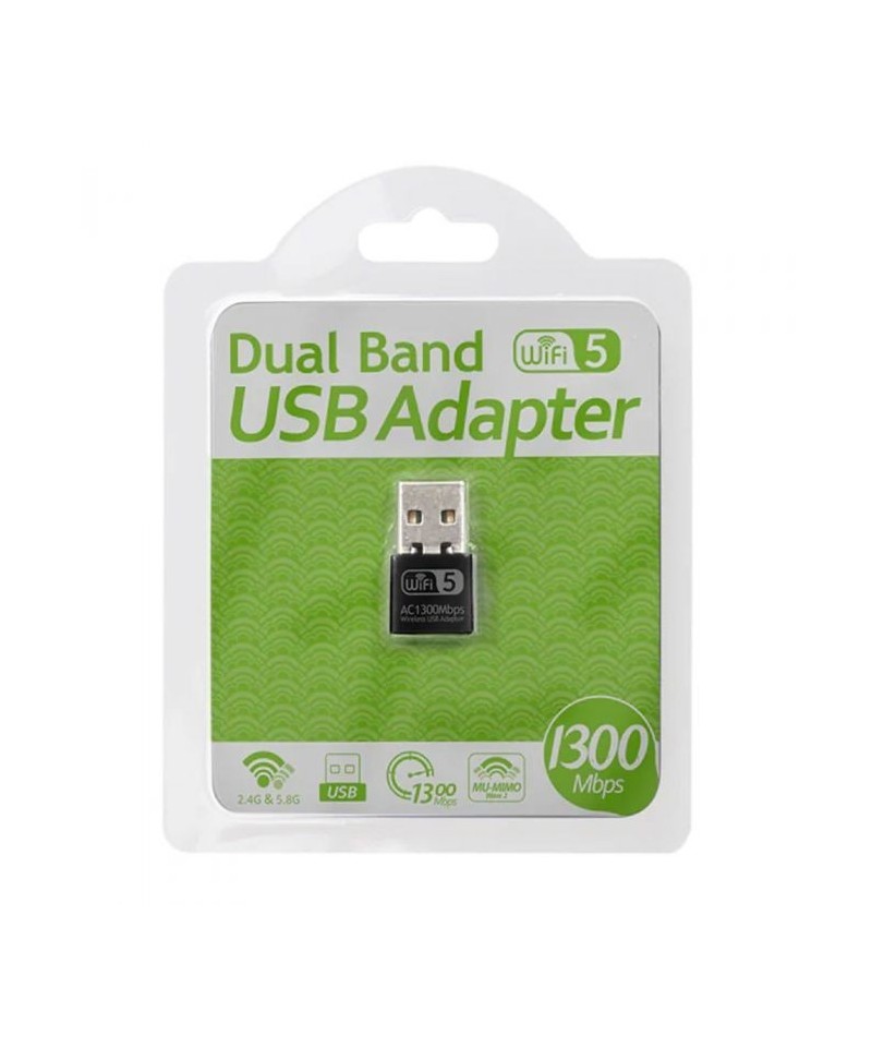 Adaptador Wifi USB 2.0 banda dual 2.4G y 5.8G 1300MBPS AC1300-4609AC