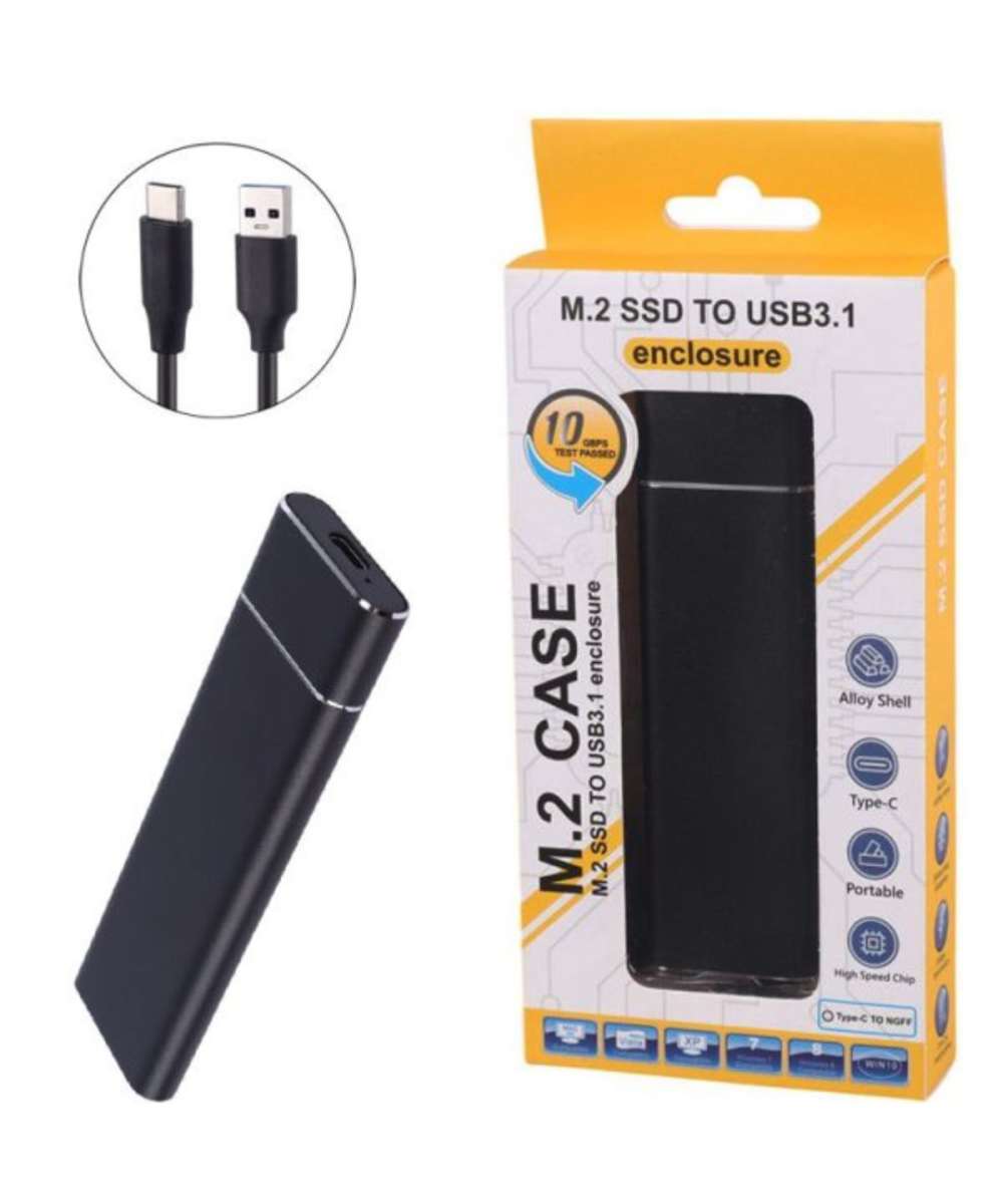 Adaptador para disco duro NGFF M.2 SATA SSD a USB 3.1 Tipo C, USB 3.0 a M.2 NGFF