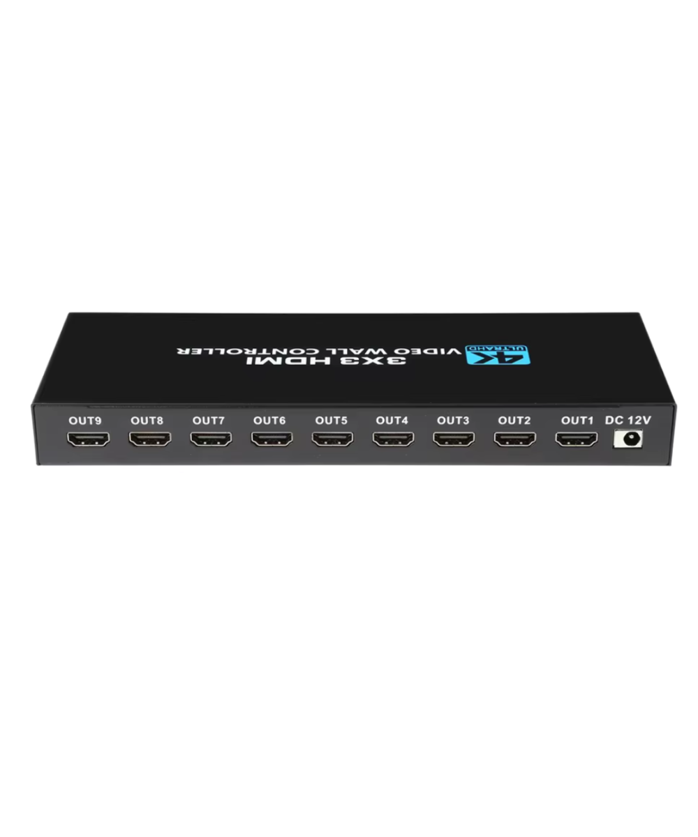 Separador Multipantalla Videowall 1 Entrada x 9 Salidas 4K HDMI/DVI/RS232