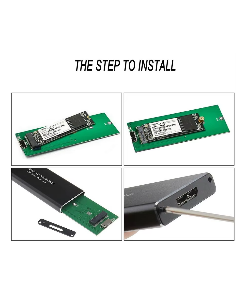 Adaptador para disco duro NGFF M.2 SATA SSD a USB 3.1 Tipo C, USB 3.0 a M.2 NGFF