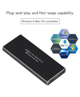 Adaptador para disco duro NGFF M.2 SATA SSD a USB 3.1 Tipo C, USB 3.0 a M.2 NGFF