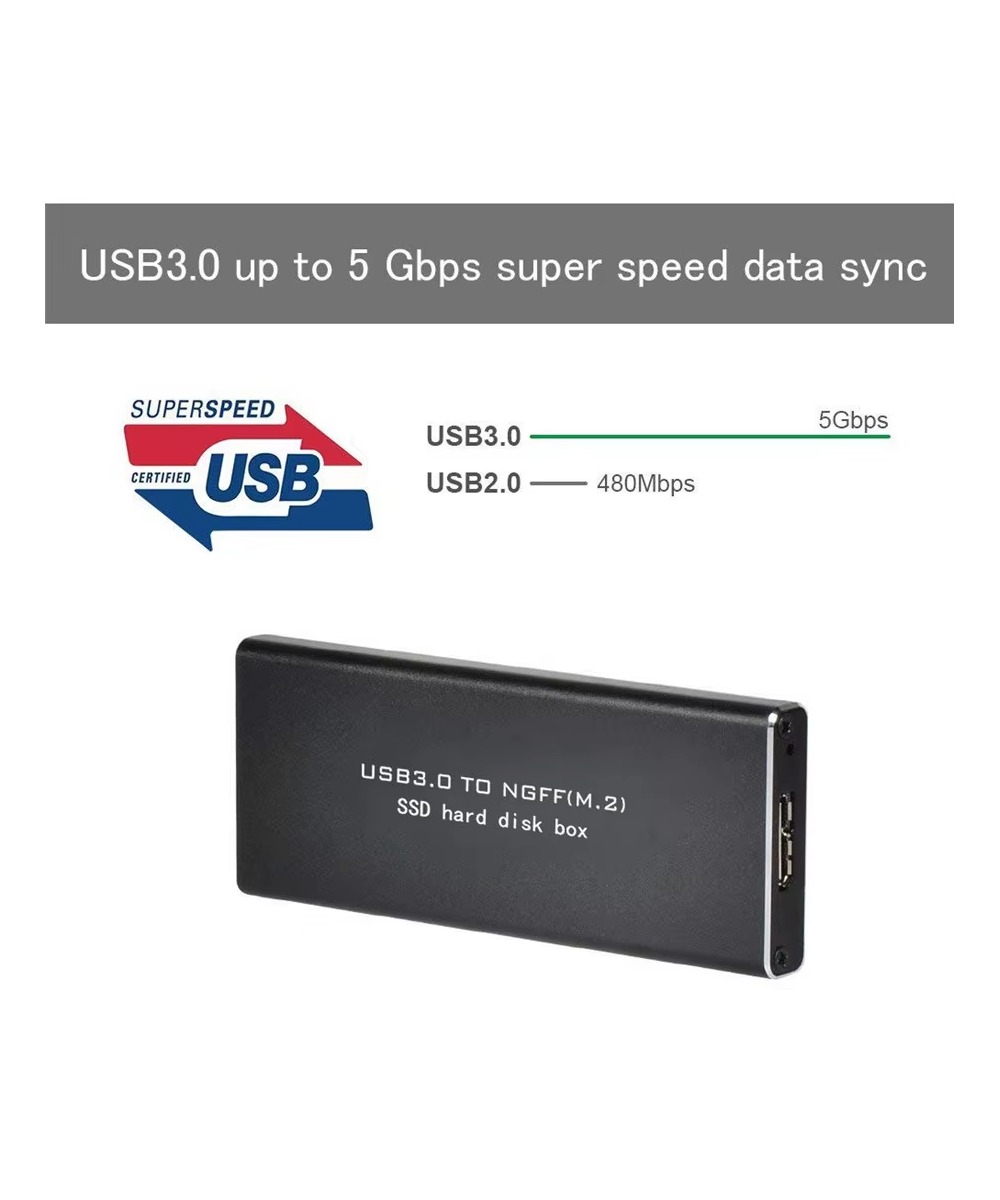 Adaptador para disco duro NGFF M.2 SATA SSD a USB 3.1 Tipo C, USB 3.0 a M.2 NGFF