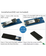 Adaptador para disco duro NGFF M.2 SATA SSD a USB 3.1 Tipo C, USB 3.0 a M.2 NGFF