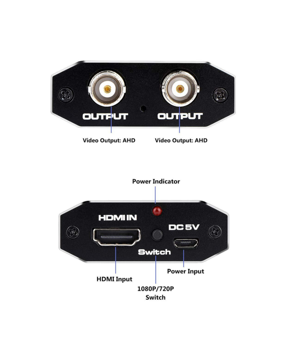Convertidor reductor de 4K a 1080 HDMI a 2BNC Y de BNC a HDMI/BNC