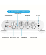 Amplificador de audio estereo Hi-Fi 2.1 LP-838 200W 12-15V