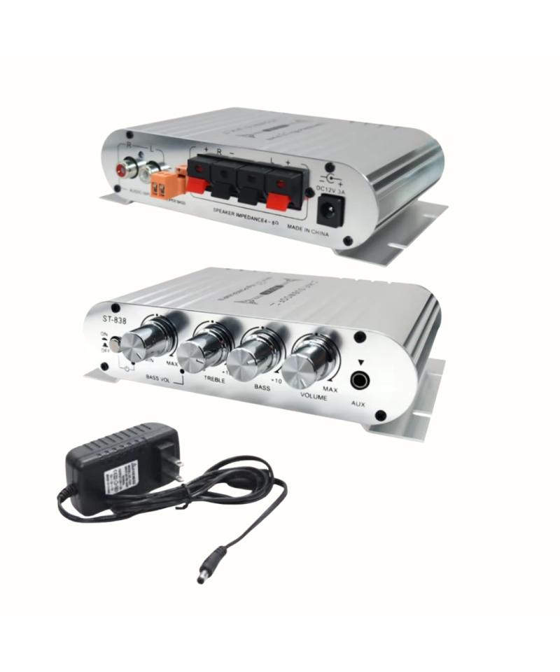 Amplificador de audio estereo Hi-Fi 2.1 LP-838 200W 12-15V