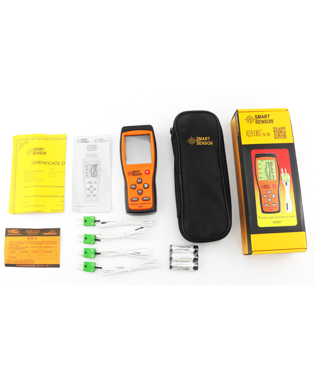 Medidor de temperatura de 4 canales Smart Sensor AS887K