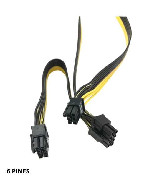 Splitter para tarjeta grafica PCIe de 6 y 8 pines macho a 2 salidas 8 pines (6+2)