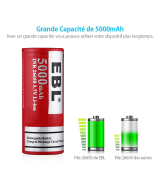 Bateria Recargable EBL 5000 mah 3.7 v INR26650