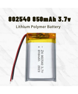 Bateria tipo Lipo recargable 3.7V 850mAh 80x25x40mm