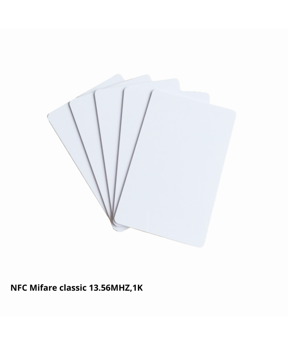 Tarjeta pvc NFC Mifare classic 13.56MHZ,1K, Regrabable