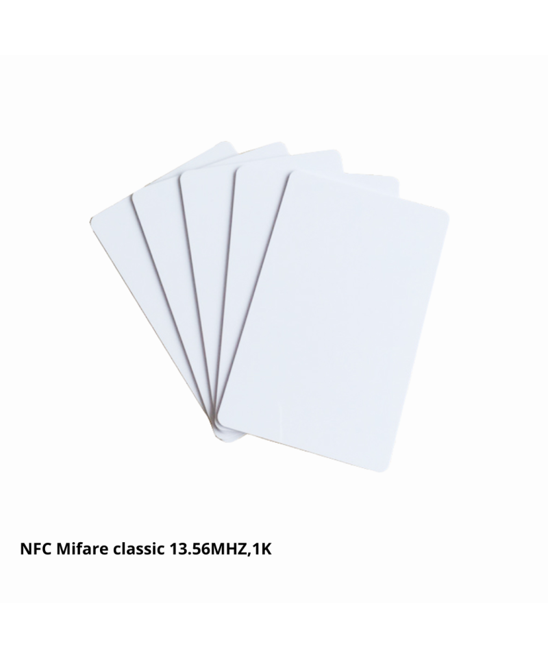 Tarjeta pvc NFC Mifare classic 13.56MHZ,1K, Regrabable