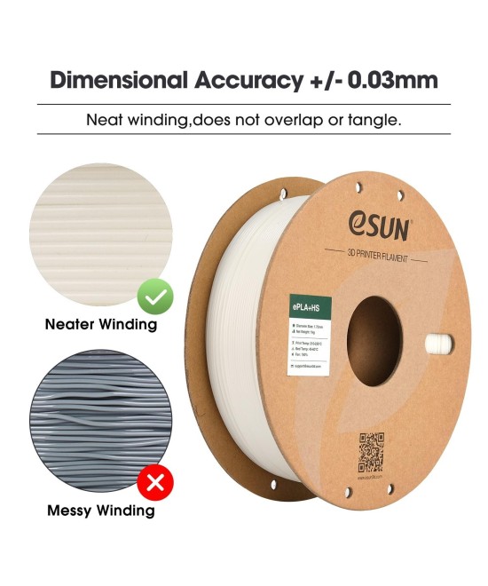 FILAMENTO PLA-HS ESUN 1.75MM 1KG (ALTA VELOCIDAD)