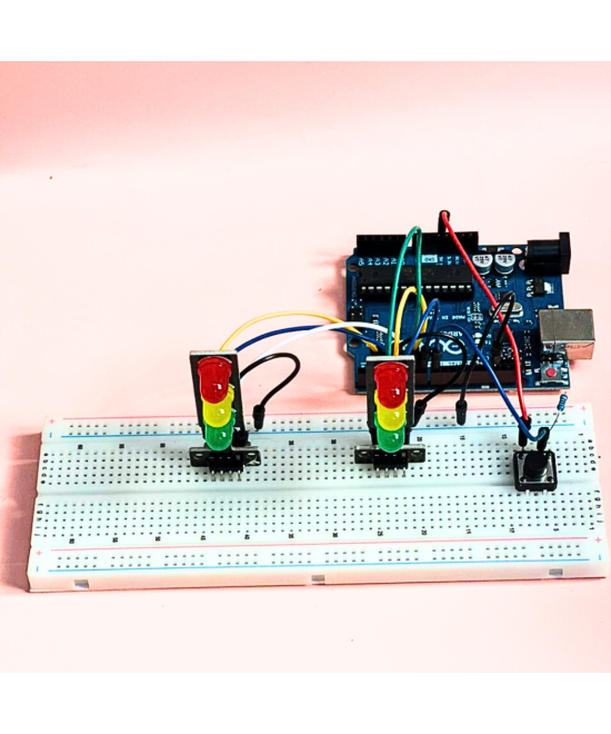 Semaforo Peatonal con Boton de Cruce
