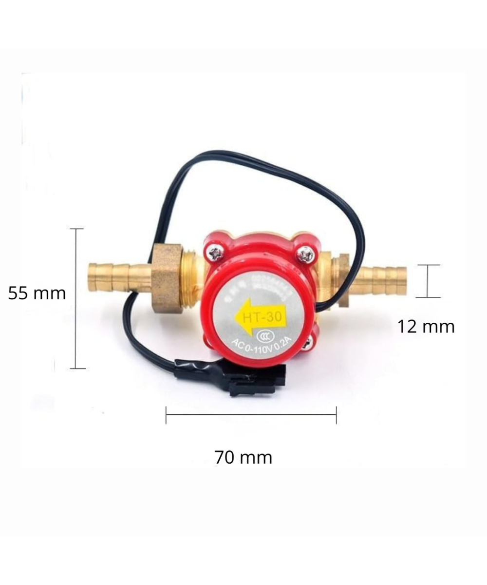 Sensor de flujo de agua HT-30 AC 0-110V 0.2A G3/4 12mm
