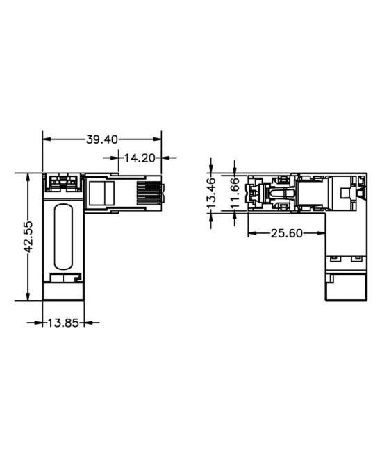 Conector industrial RJ45 4 pines PROFINET Siemens lineal / 90 grados