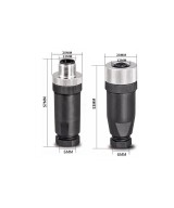 Conector industrial IP67 impermeable tipo aviador de 5 pines M12 macho/hembra 11.98mm