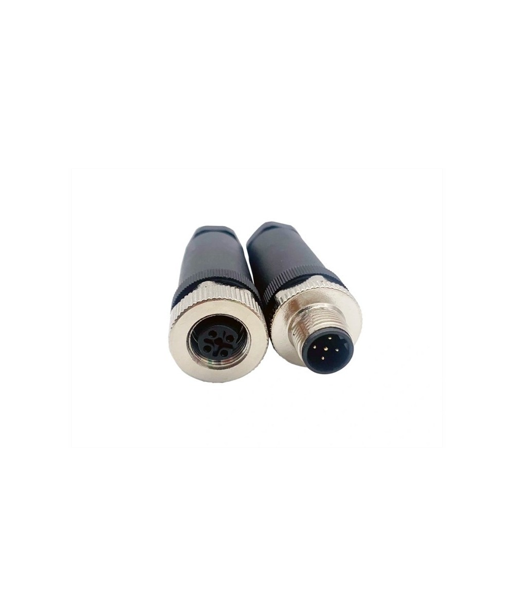 Conector industrial IP67 impermeable tipo aviador de 5 pines M12 macho/hembra 11.98mm