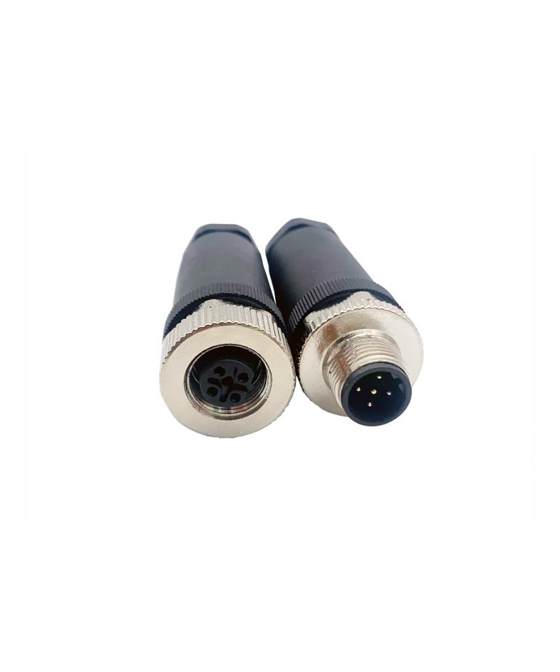 Conector industrial IP67 impermeable tipo aviador de 5 pines M12 macho/hembra 11.98mm