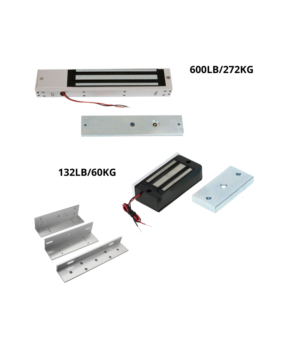 Cierre magnético 12V y soporte 132lb/60kg - 600lb/272KG