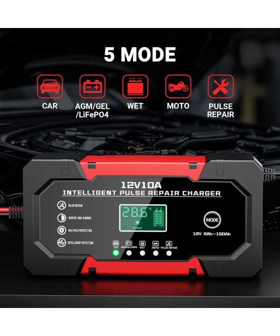 Cargador de bateria de acido YDBAO 12V 10A