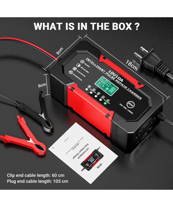 Cargador de bateria de acido YDBAO 12V 10A