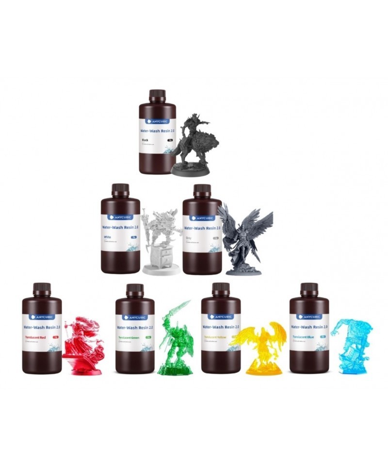 Resina anycubic Lavable 2.0 1000g 1KG para impresoras 3D