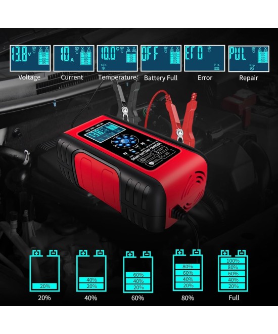 Cargador de bateria E-FAST 12V/24v 10A