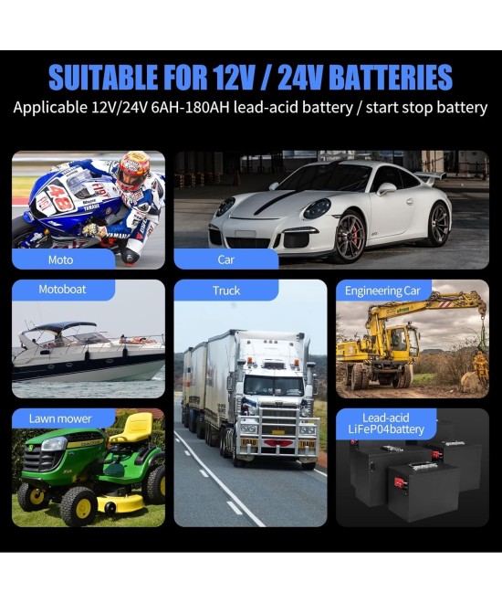 Cargador de bateria E-FAST 12V/24v 10A