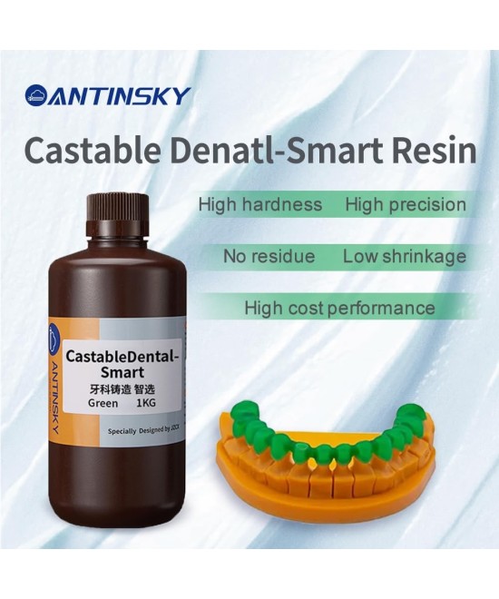 Resina inteligente dental CASTABLE UV moldeable para DLP LCD Antinsky 1000g