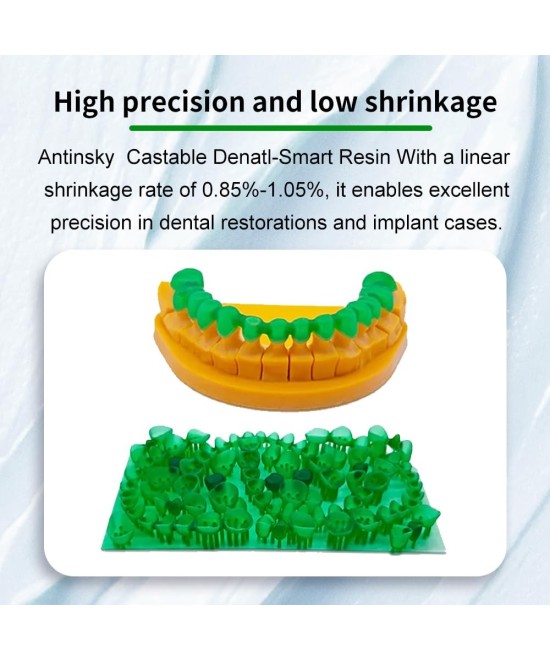 Resina inteligente dental CASTABLE UV moldeable para DLP LCD Antinsky 1000g