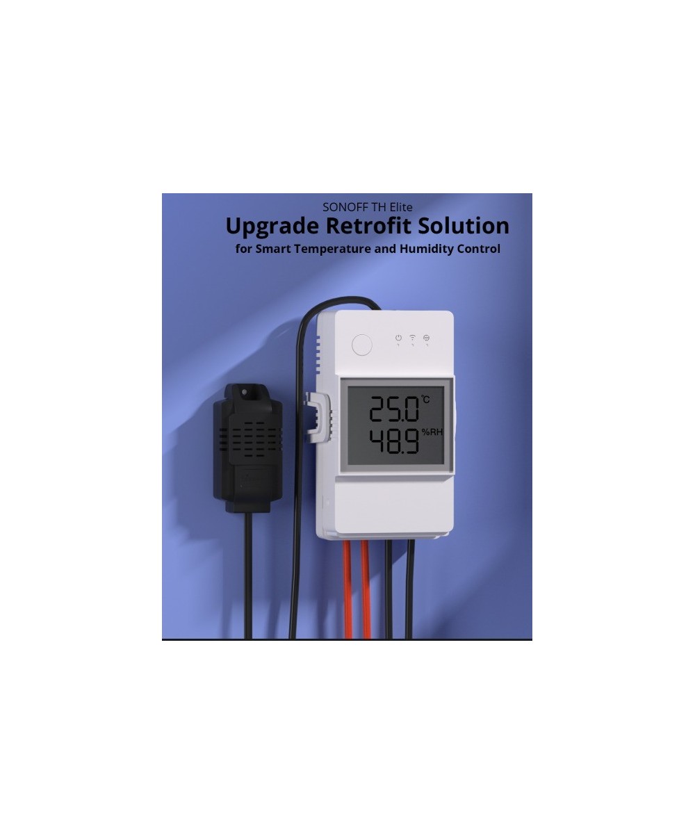 SONOFF TH Elite Interruptor inteligente de monitorización de temperatura y humedad - THR320D