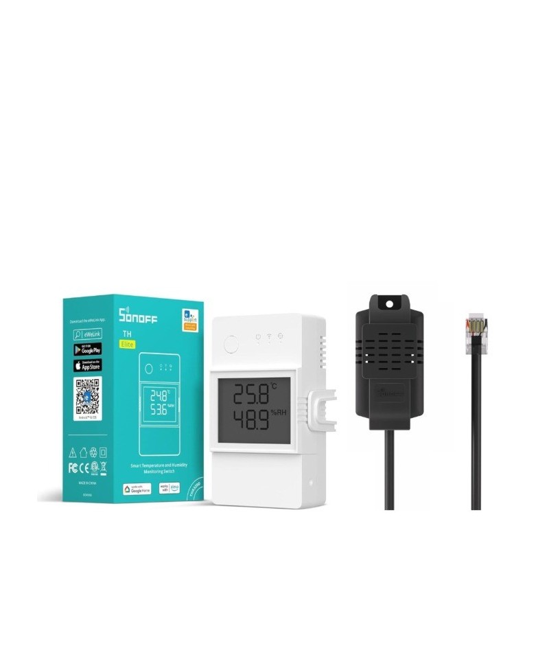 SONOFF TH Elite Interruptor inteligente de monitorización de temperatura y humedad - THR320D