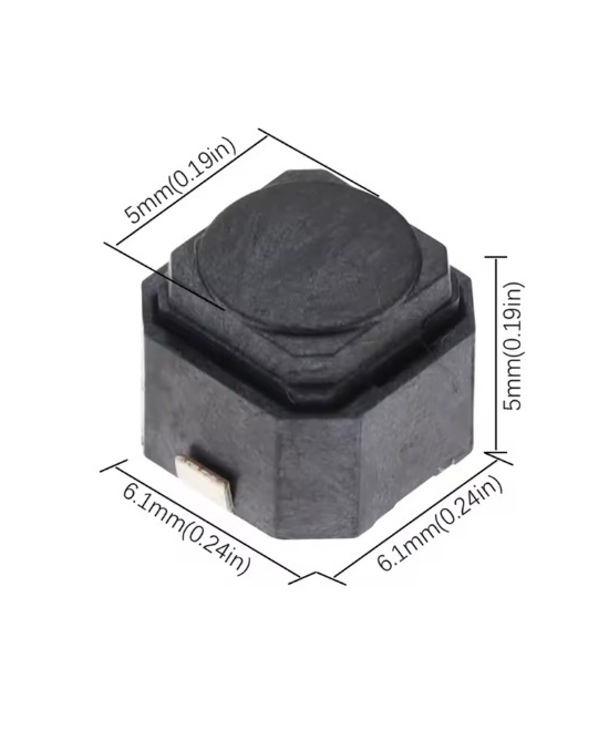 Interruptor de gel plastico 6x6x5mm (4 unidades)