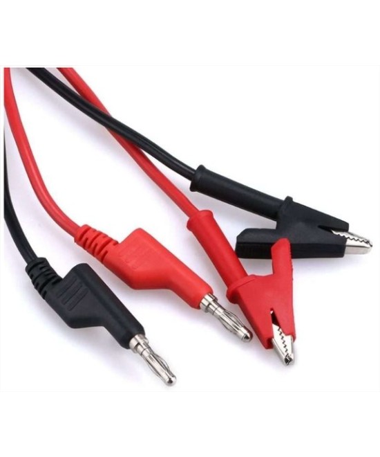 Cable para pruebas 4mm punta banana/lagartija 1 metro