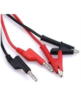 Cable para pruebas 4mm punta banana/lagartija 1 metro