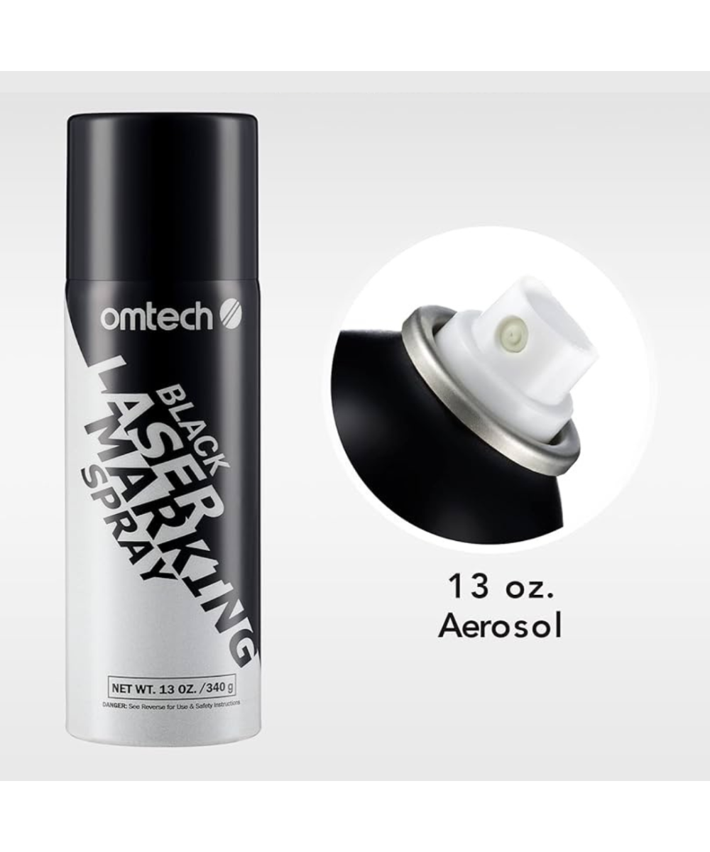 Spray OMTECH para grabadora laser color negro 8oz / 13oz