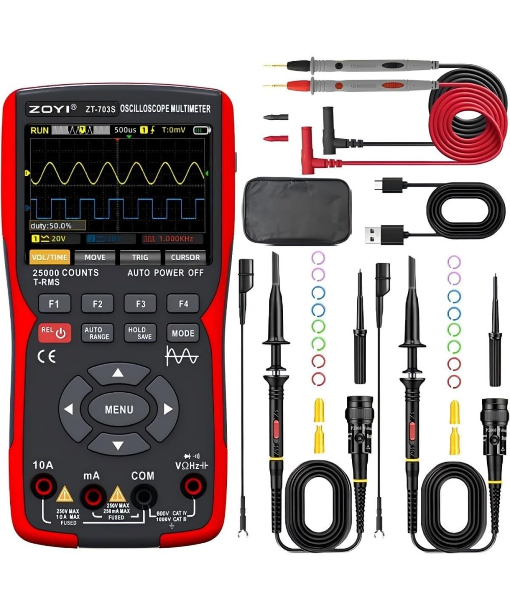 Multimetro y Osciloscopio doble canal 3 en 1 ZT-703S ZOYI