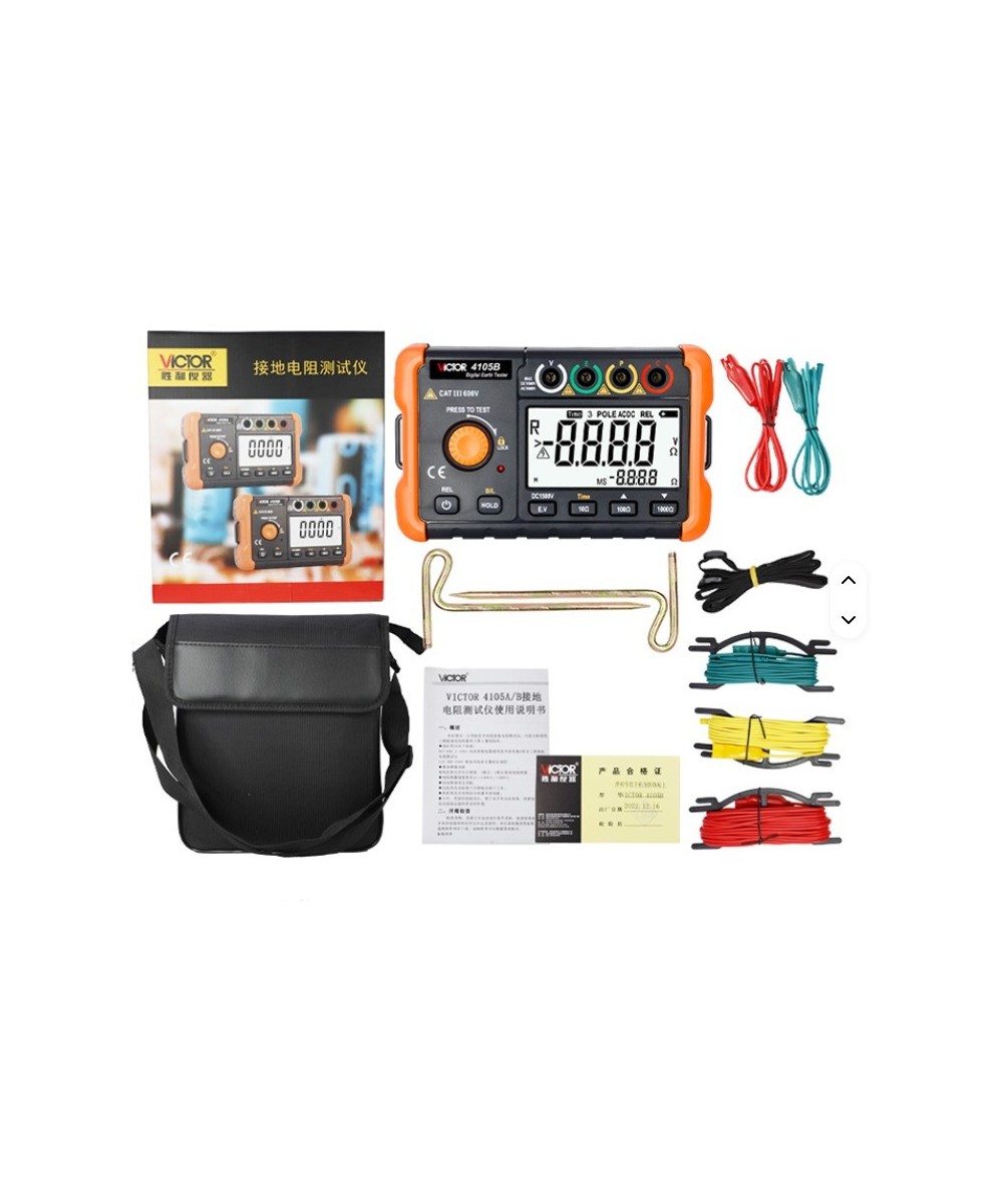 medidor de resistencia de tierra (telurometro) Victor VC4105A